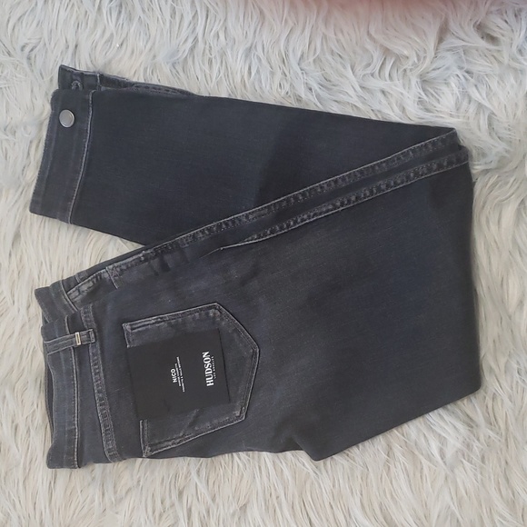 Women's HUDSON Skinny Nico Mid Rise Cigarette Black Jeans- Size 24 - Picture 3 of 6